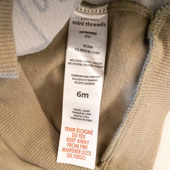 Petit Lem Mini Threads Baby Sweater – Giraffe Appliqué – Size 6M (NWT) - Picture 5 of 5